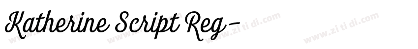 Katherine Script Reg字体转换
